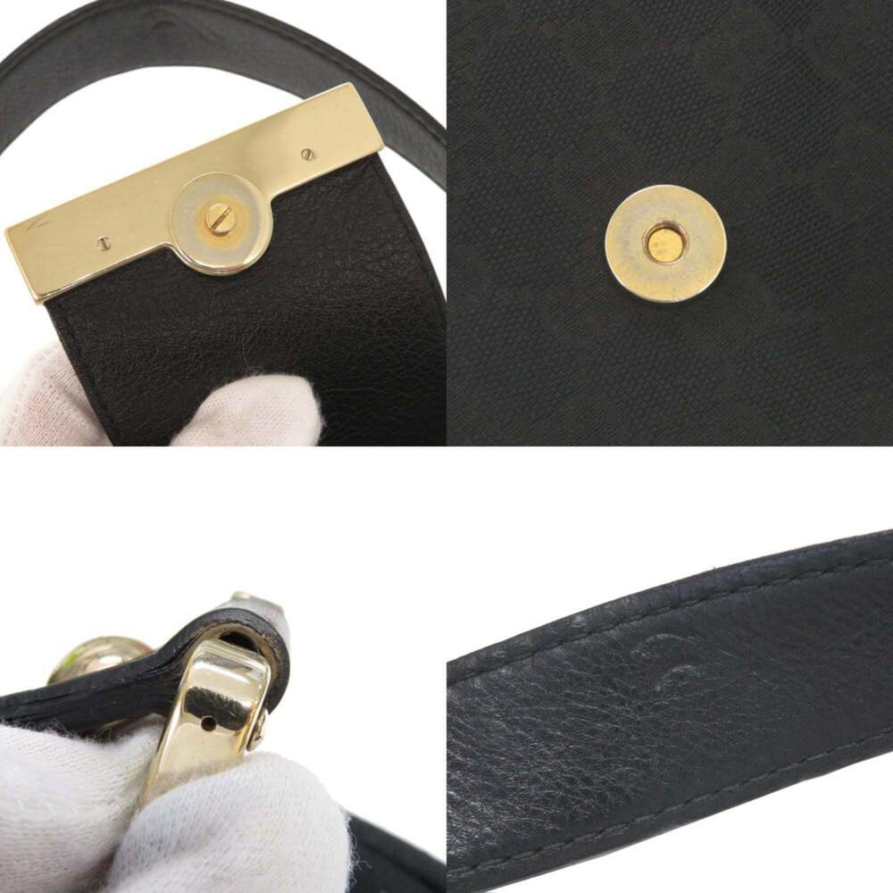 GUCCI Authentic Black Leather Shoulder Bag - Picture 9 of 10